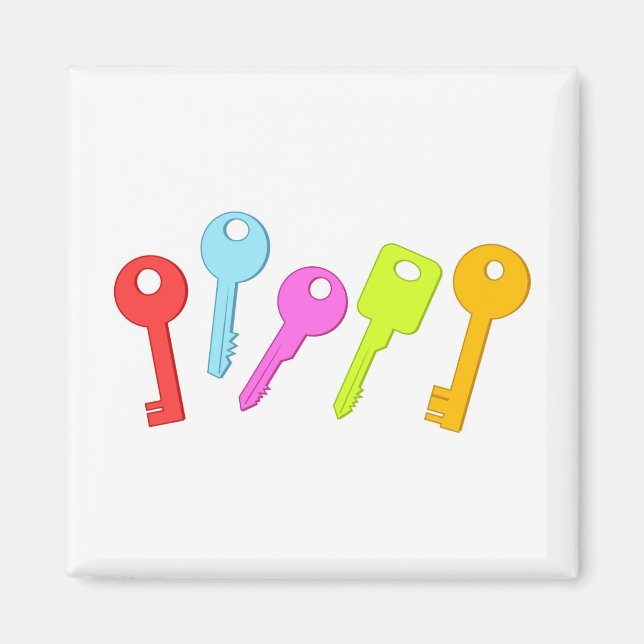 Colourful Keys Magnet (Front)