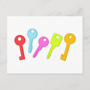 Colourful Keys Postcard