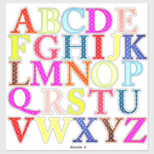 Colourful Kids Alphabet Learning Vinyls