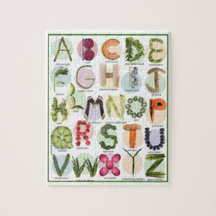 Colourful Kids Alphabet Puzzle - Educational Food