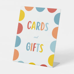 Colourful Kids Birthday Cards and Gifts Sign