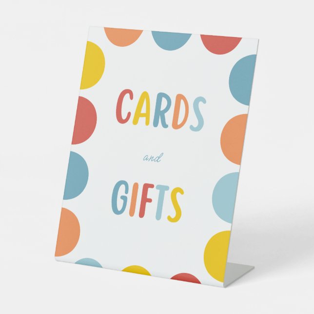 Colourful Kids Birthday Cards and Gifts Sign (Front)