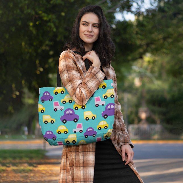 Colourful kids cars tote bag (Creator Uploaded)