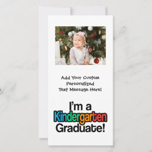 Colourful Kids Graduation Kindergarten Graduate Announcement