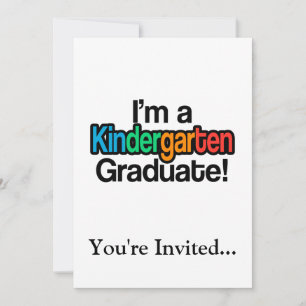 Colourful Kids Graduation Kindergarten Graduate Invitation