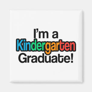 Colourful Kids Graduation Kindergarten Graduate Magnet