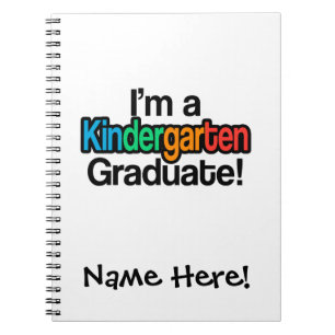 Colourful Kids Graduation Kindergarten Graduate Notebook