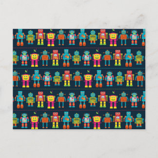 Colourful Kids Robot Postcard