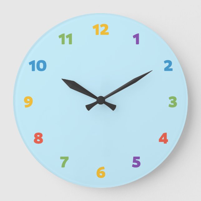 Colourful kids room  large clock (Front)