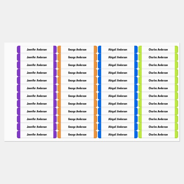 Colourful Kids School Uniform Customisable Clothin (Sheet)