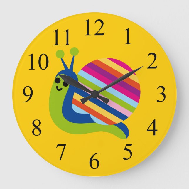 Colourful Kids Snail Clock (Front)