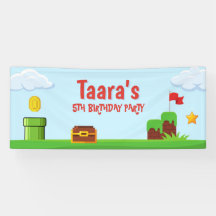 Colourful Kids Video Game Birthday Outdoor Vinyl