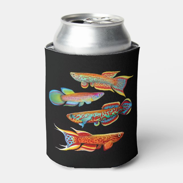 Colourful Killifish Can Cooler (Can Front)