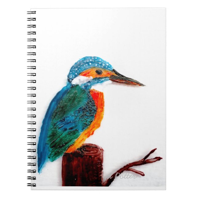 Colourful KIngfisher Bird Notebook (Front)