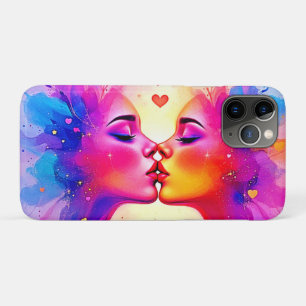 Colourful Kiss Abstract Art iPhone 11 Pro Case