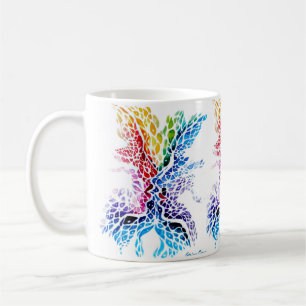 Colourful kiss coffee mug