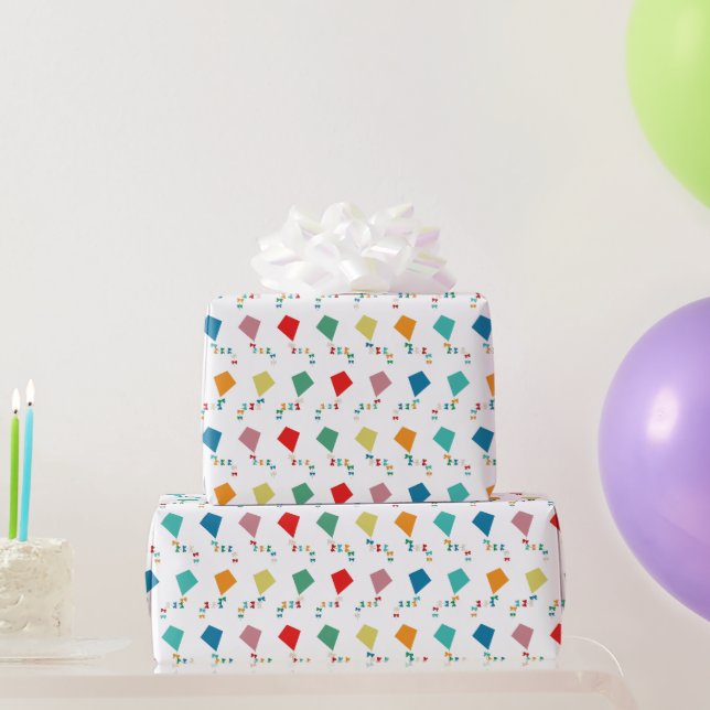 Colourful Kites Wrapping Paper (Party Gifts)
