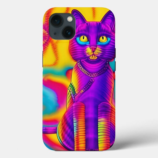 colourful kitten cat phone case (Back)