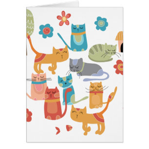 Colourful Kitty Cats Print Gifts for Cat Lovers