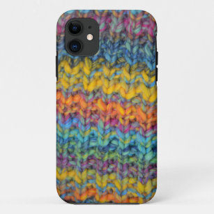 Colourful knit pattern iphone case
