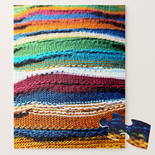 Colourful Knit Stripes Jigsaw Puzzle (Creator Uploaded)