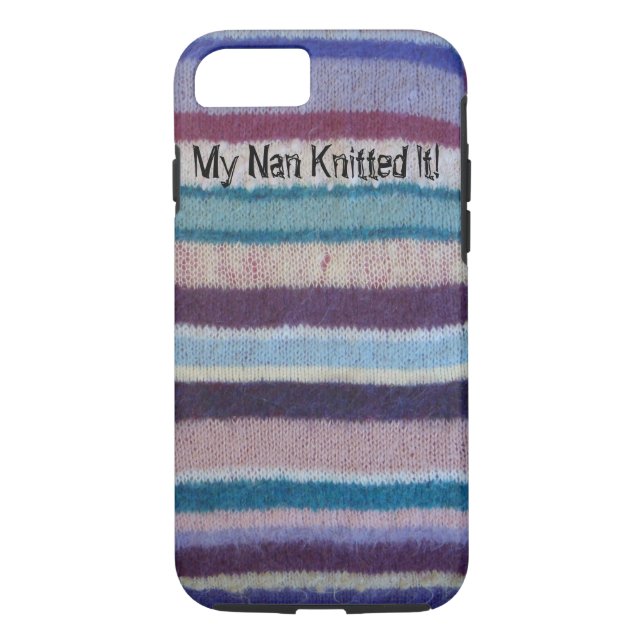 colourful knitted stripes fun retro design Case-Mate iPhone case (Back)
