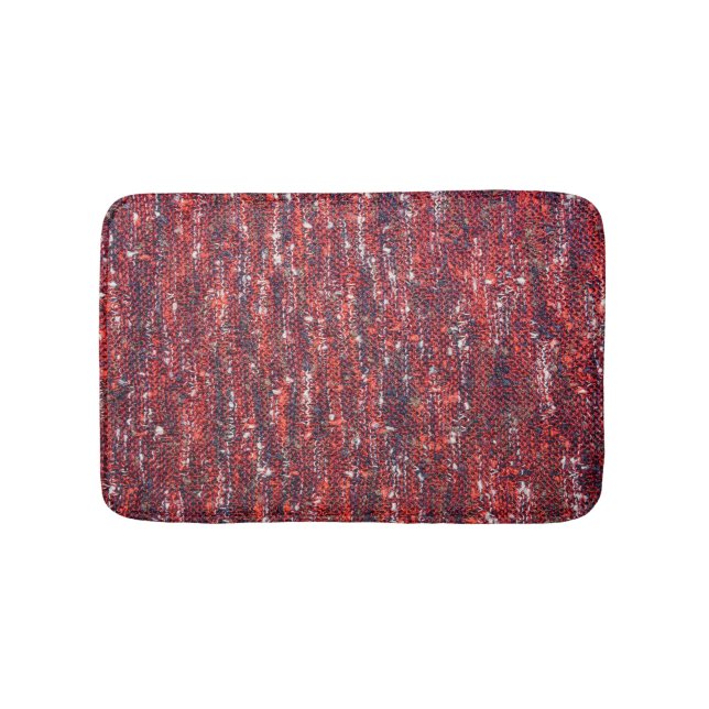 Colourful Knitted Texture: Cosy Background Bath Mat (Front)