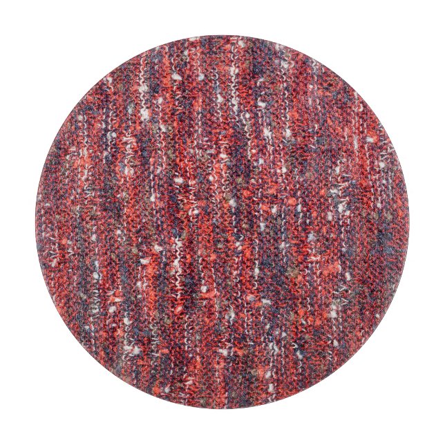 Colourful Knitted Texture: Cosy Background Cutting Board (Front)