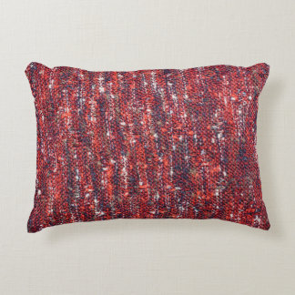 Colourful Knitted Texture: Cosy Background Decorative Cushion