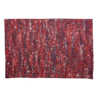 Colourful Knitted Texture: Cosy Background Pillowcase
