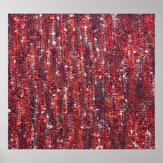 Colourful Knitted Texture: Cosy Background Poster (Front)