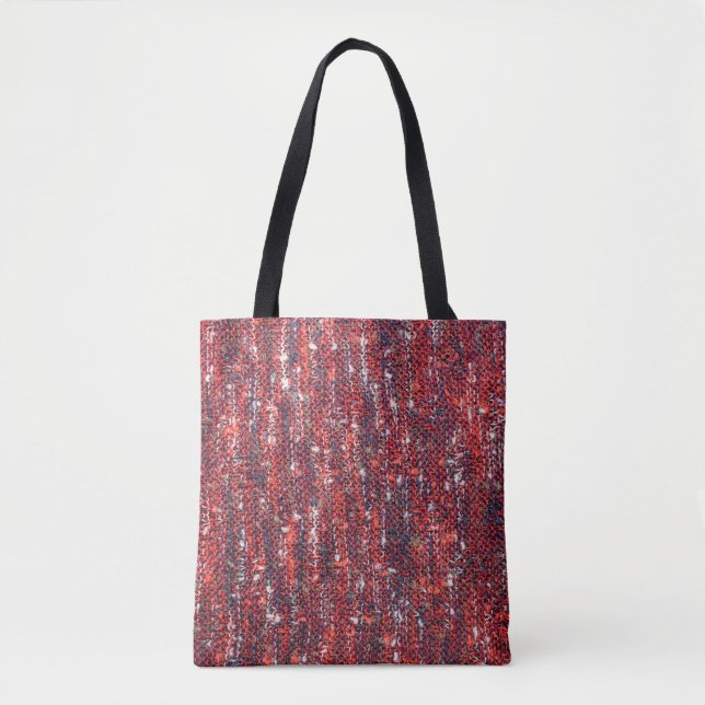 Colourful Knitted Texture: Cosy Background Tote Bag (Front)