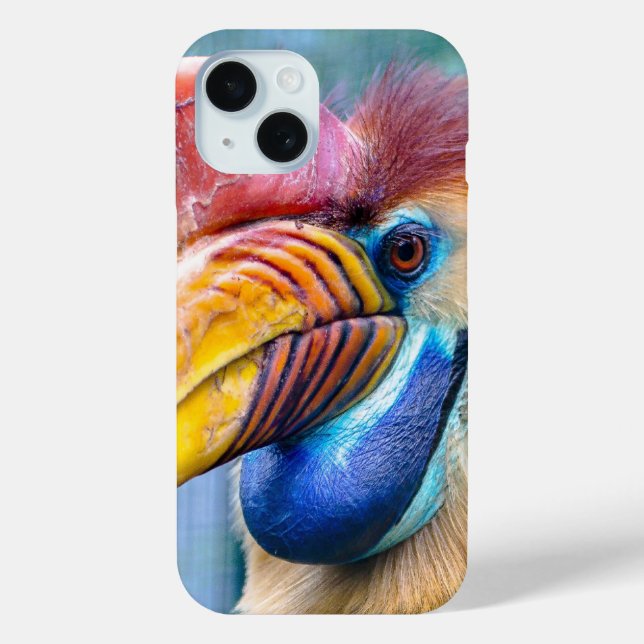 Colourful Knobbed Hornbill Face Case-Mate iPhone Case (Back)