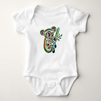 Colourful Koala Bear Lover Gift Baby Bodysuit