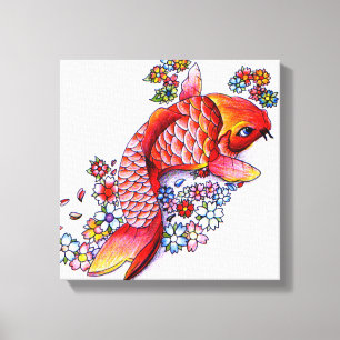 Colourful Koi Canvas Print