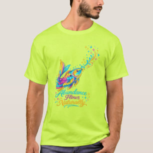Colourful Koi Fish Abundance Flows Naturally T-Shi T-Shirt