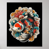 Colourful Koi Fish Tattoo Design Japanese Art Nish