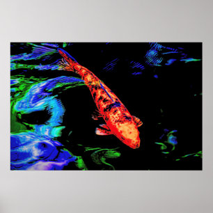 Colourful Koi Poster