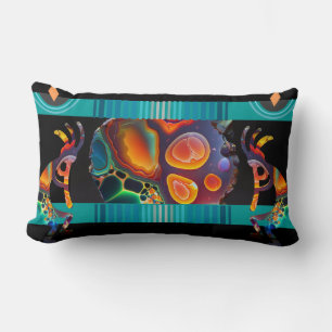 Colourful Kokopelli Energy Southwestern Lumbar Cushion