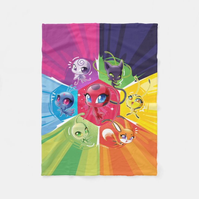 Colourful Kwamis Fleece Blanket (Front)