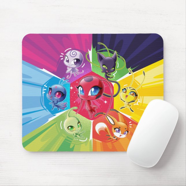 Colourful Kwamis Mouse Pad (With Mouse)