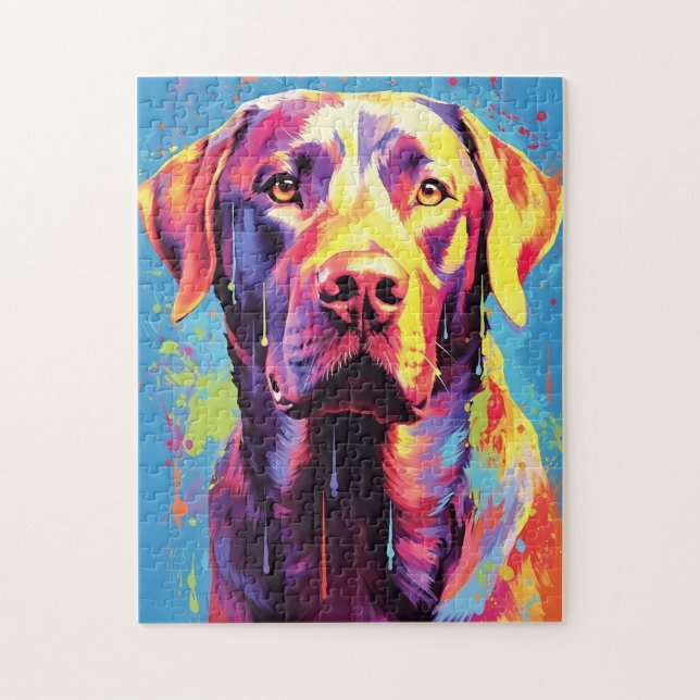 Colourful Labrador Jigsaw Puzzle (Vertical)