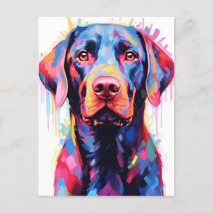Colourful Labrador Postcard