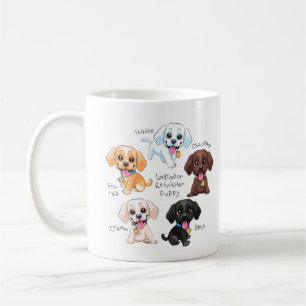 Colourful Labrador Retriever Puppy Pack, Cute Dog Coffee Mug