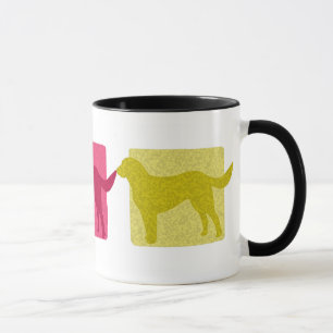 Colourful Labrador Retriever Silhouettes Mug