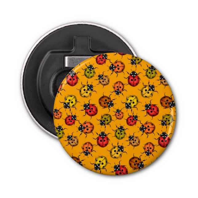 Colourful ladybugs bottle opener (Front)