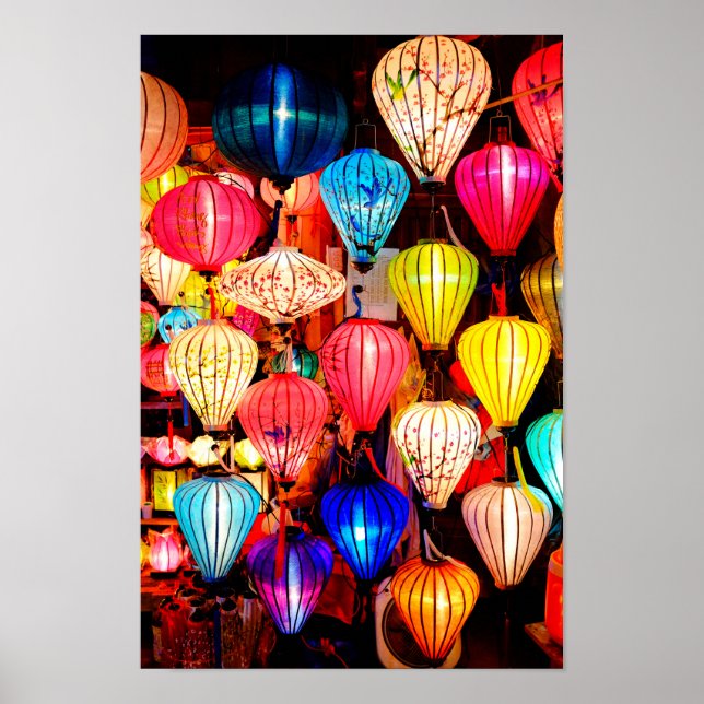 Colourful lanterns poster (Front)