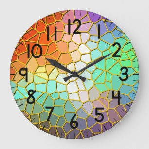 Colourful large clock