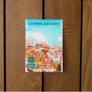 Colourful Las Palmas Gran Canaria Architecture Postcard