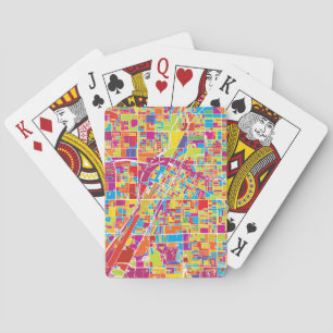 Colourful Las Vegas, Nevada Map Playing Cards